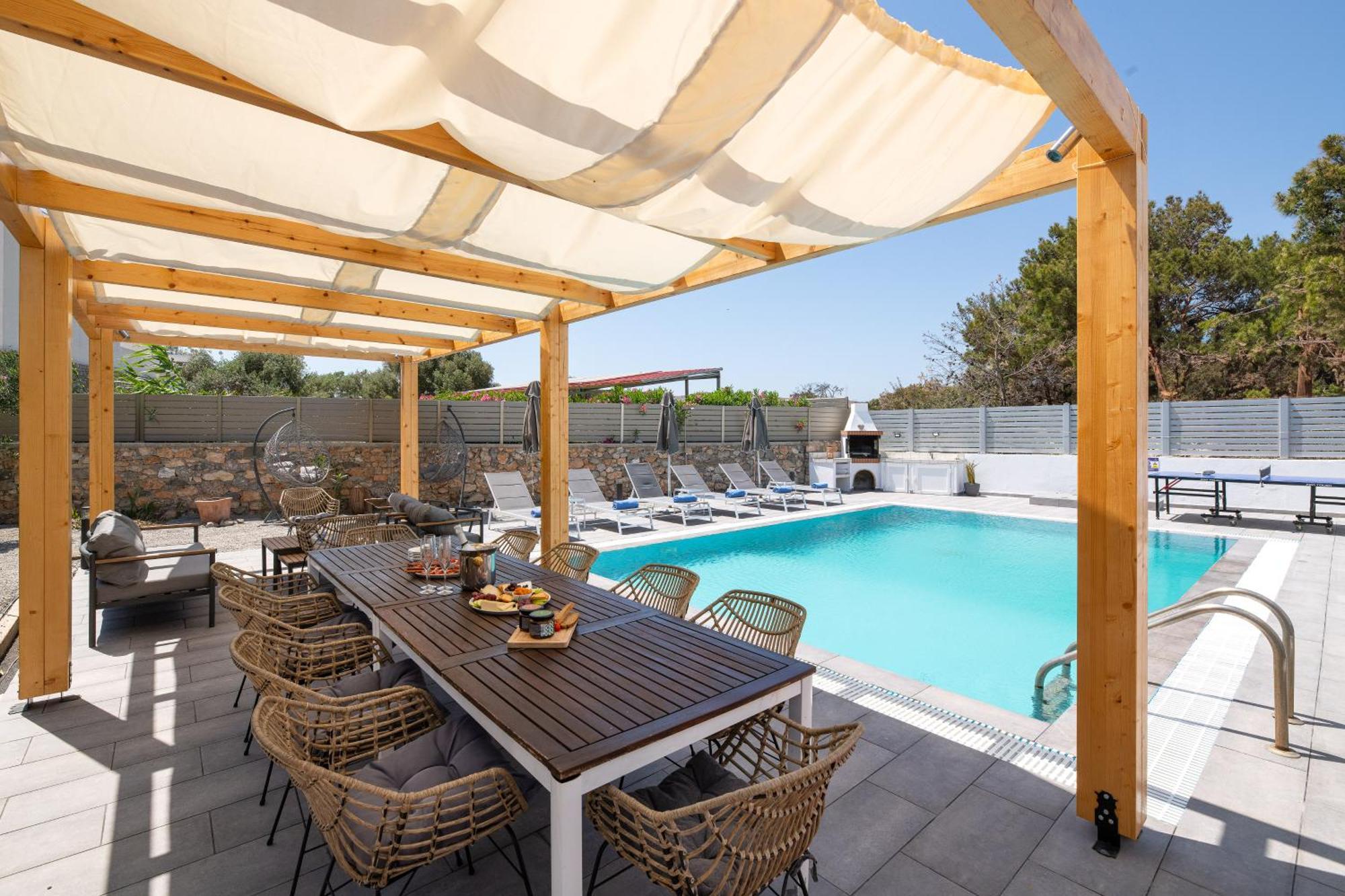 Вилла Bella With Private Pool And Hot Tub Лардос
